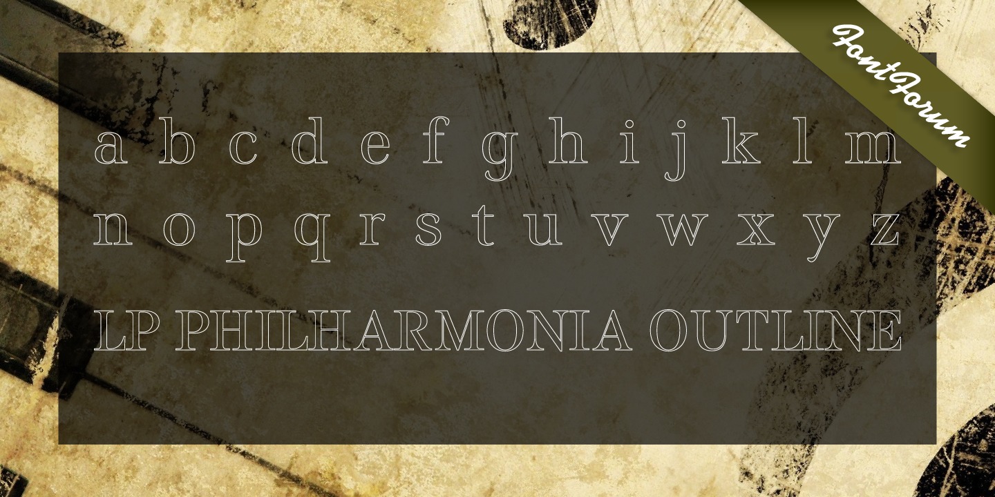 Beispiel einer LP Philharmonia-Schriftart #3